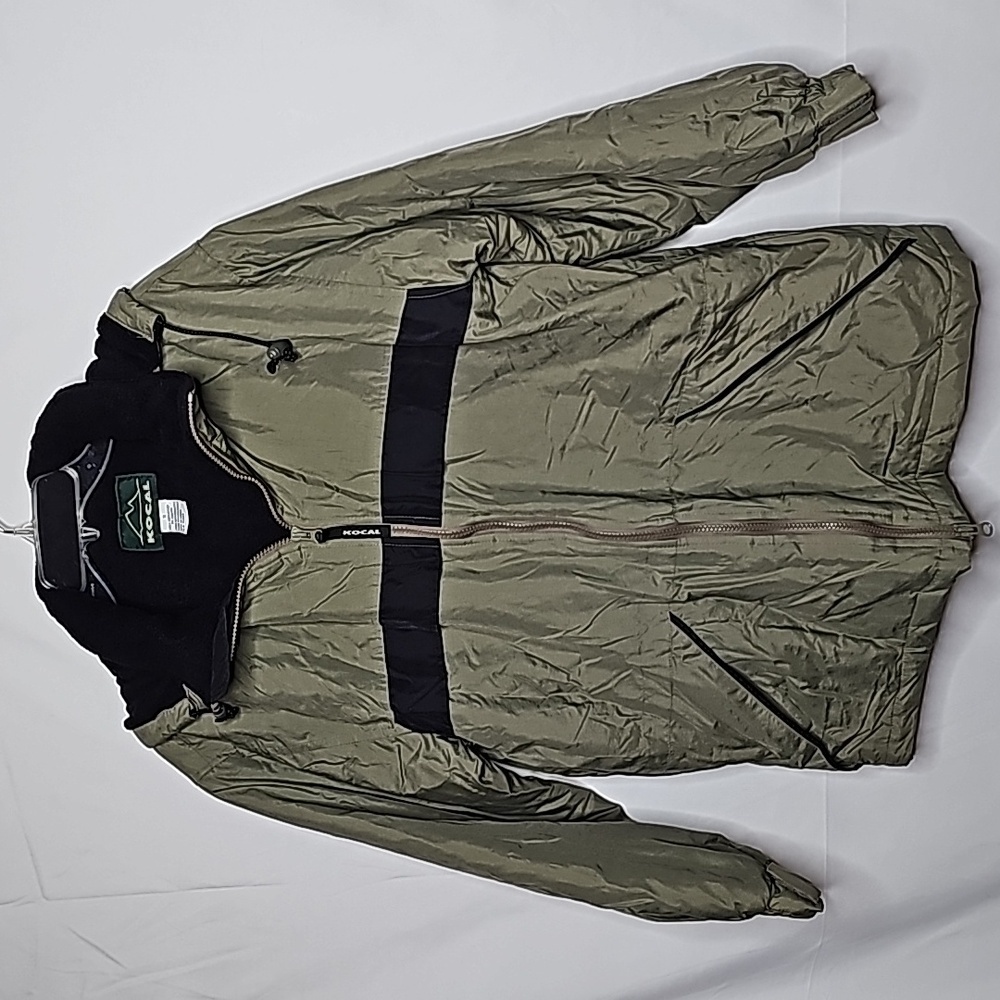 KOCAL Mens Vintage snow winter rain zip up jacket with detachable hood sz Small